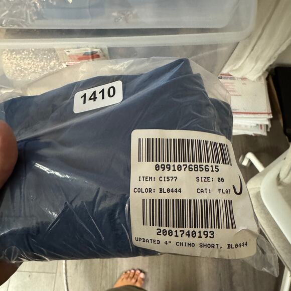 J.Crew Updated 4" Heritage Chino Shorts WMNS Size 00 Blue Mid Rise Stretch CI577 - Picture 5 of 5